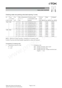 B32620J0822J289 Datasheet Pagina 5