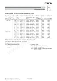 B32620J0822J289 Datasheet Pagina 7