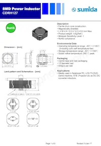 CDRH127NP-821MC Datasheet Copertura