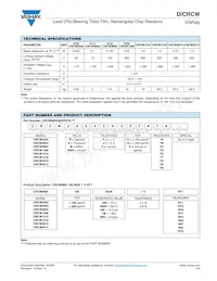 CRCW20104R70FNTF Datasheet Pagina 2