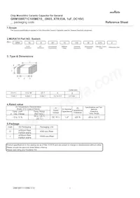 GRM188R71C105ME15D Datasheet Copertura