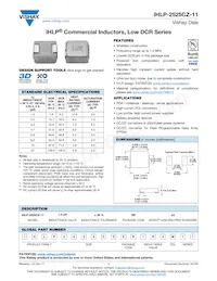 IHLP2525CZER8R2M11數據表 封面