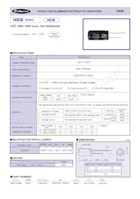 450HXW100MEFR16X30 Datasheet Cover