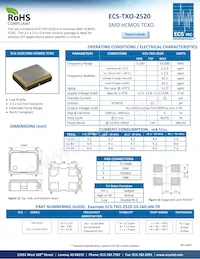 ECS-TXO-2520-33-240-AN-TR Datasheet Copertura