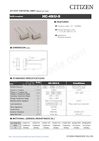 HC-49/U-S14318180ABKB Datasheet Copertura