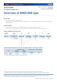 MMZ1608Y601CTAH0 Datasheet Pagina 3