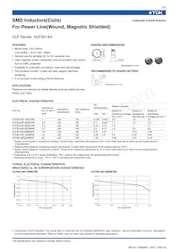 VLF3014AT-220MR37 Datenblatt Cover