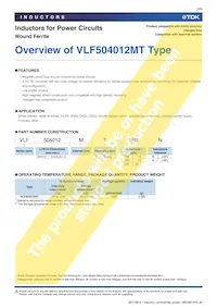 VLF504012MT-220M Datasheet Pagina 3