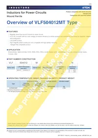 VLF504012MT-220M Datasheet Page 3