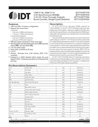 71V3577YS85PFG Datasheet Copertura