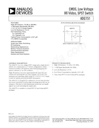 ADG751BRT-REEL7 Datasheet Cover