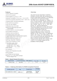 AS4C128M16D3L-12BANTR Datasheet Pagina 2