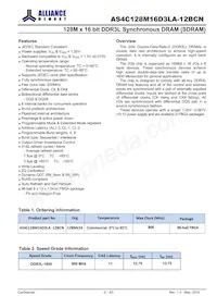 AS4C128M16D3LA-12BCNTR Datasheet Pagina 2