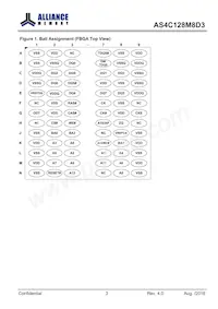 AS4C128M8D3-12BINTR Datasheet Pagina 3