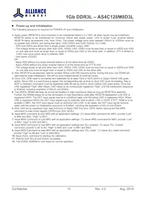 AS4C128M8D3L-12BINTR Datasheet Pagina 10