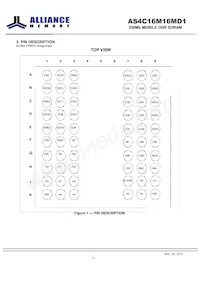 AS4C16M16MD1-6BIN Datasheet Pagina 4