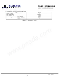 AS4C16M16MD1-6BIN Datasheet Pagina 6