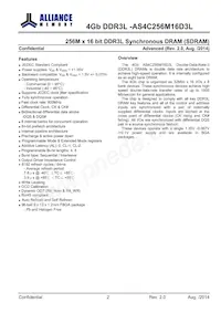 AS4C256M16D3L-12BINTR Datenblatt Seite 2