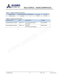 AS4C256M16D3L-12BINTR Datasheet Page 3