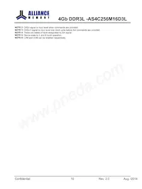 AS4C256M16D3L-12BINTR Datasheet Page 10