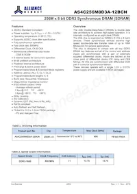 AS4C256M8D3A-12BCNTR Datenblatt Seite 2