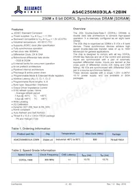 AS4C256M8D3LA-12BIN數據表 頁面 2