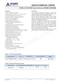 AS4C512M8D3A-12BCNTR Datasheet Page 2