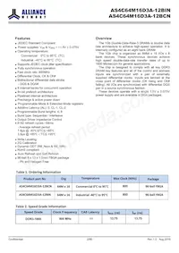 AS4C64M16D3A-12BINTR數據表 頁面 2