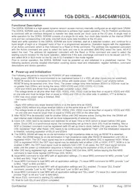 AS4C64M16D3L-12BINTR Datasheet Pagina 9