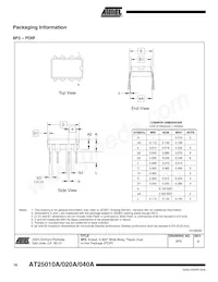 AT25040AY6-10YH-1.8數據表 頁面 16