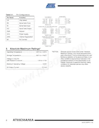 AT93C66AW-10SU-2.7 Datasheet Page 2