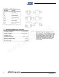 AT93C66AW-10SU-2.7 Datasheet Pagina 2