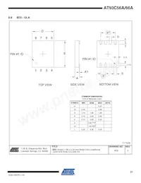 AT93C66AW-10SU-2.7 Datasheet Pagina 21