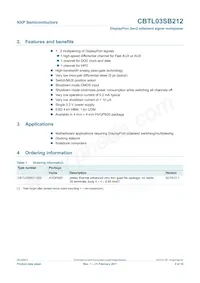 CBTL03SB212BS Datasheet Pagina 2