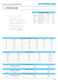 E42/21/20-3C95-G500 Datasheet Copertura