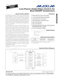 MAX9598CTL+T Datasheet Copertura