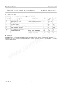 PCA8581T/6 Datasheet Pagina 9