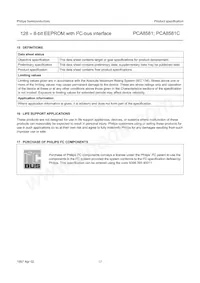 PCA8581T/6 Datasheet Pagina 17