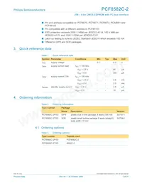 PCF8582C-2P/03數據表 頁面 2