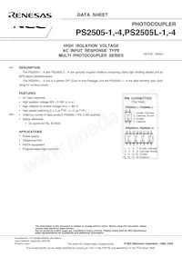 PS2505L-4-A Datasheet Cover