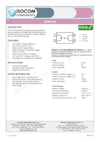 SFH615A-3XSMT/R數據表 封面