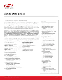 SI8645ET-ISR Datenblatt Cover