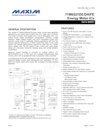 71M6521FE-IMR/F Datasheet Copertura