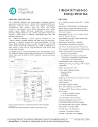 71M6543F-IGTR/F Datenblatt Cover