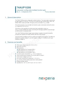 74AUP1G98GN Datasheet Copertura