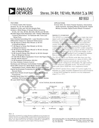 AD1853JRSZRL Datasheet Cover