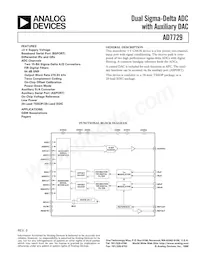 AD7729ARU-REEL7 Datenblatt Cover