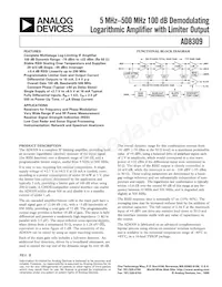 AD8309ARU-REEL7 Datasheet Cover