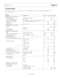 ADN2814ACPZ-500RL7數據表 頁面 3