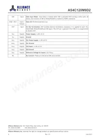 AS4C128M8D2-25BINTR數據表 頁面 6